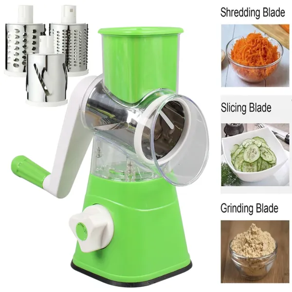 Manual Vegetable Cutter Slicer Multifunctional Round Slicer Gadget Multifunction Kitchen Gadget Food Processor Blender Cutter Random Color  5