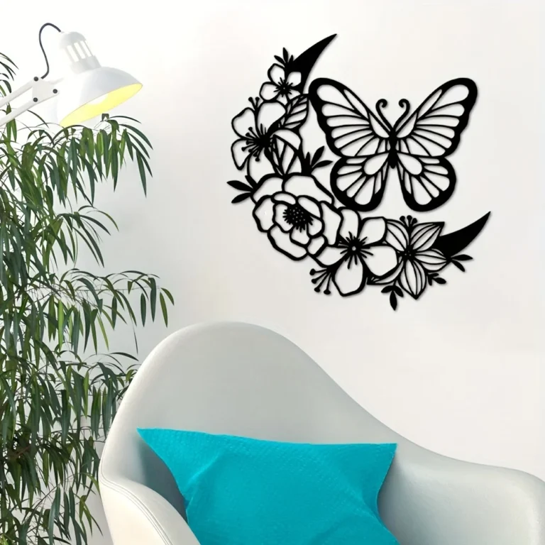 1pc Modern Butterfly Flower Wall Hanging Perfect for Home Decor Bir webp