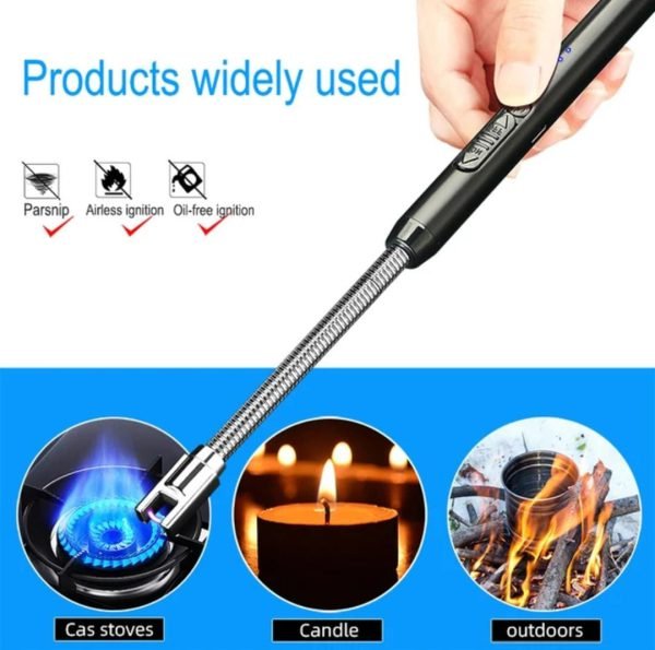 arc lighter with usb chargingflameless windproofled battery displaysafety switchrotate 360 degreesfor aromatherapy random colors 7 1 jpeg