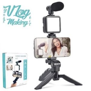 ay 49 video making kit vlogging tripod triple band light 5 1