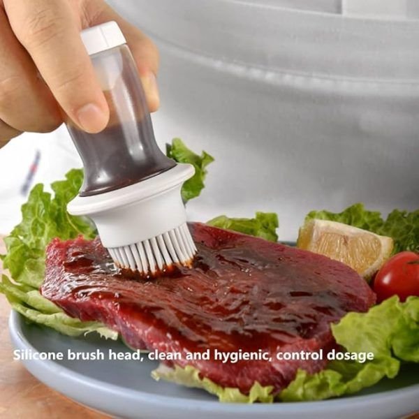 silicone oil bottle brush oil bottle with silicone brush for cooking bbq kitchen random color 1