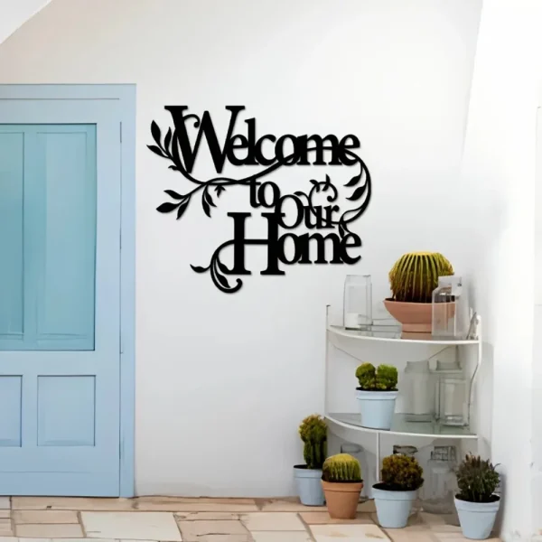 home decor welcome to our home wall sign wooden wall art 4